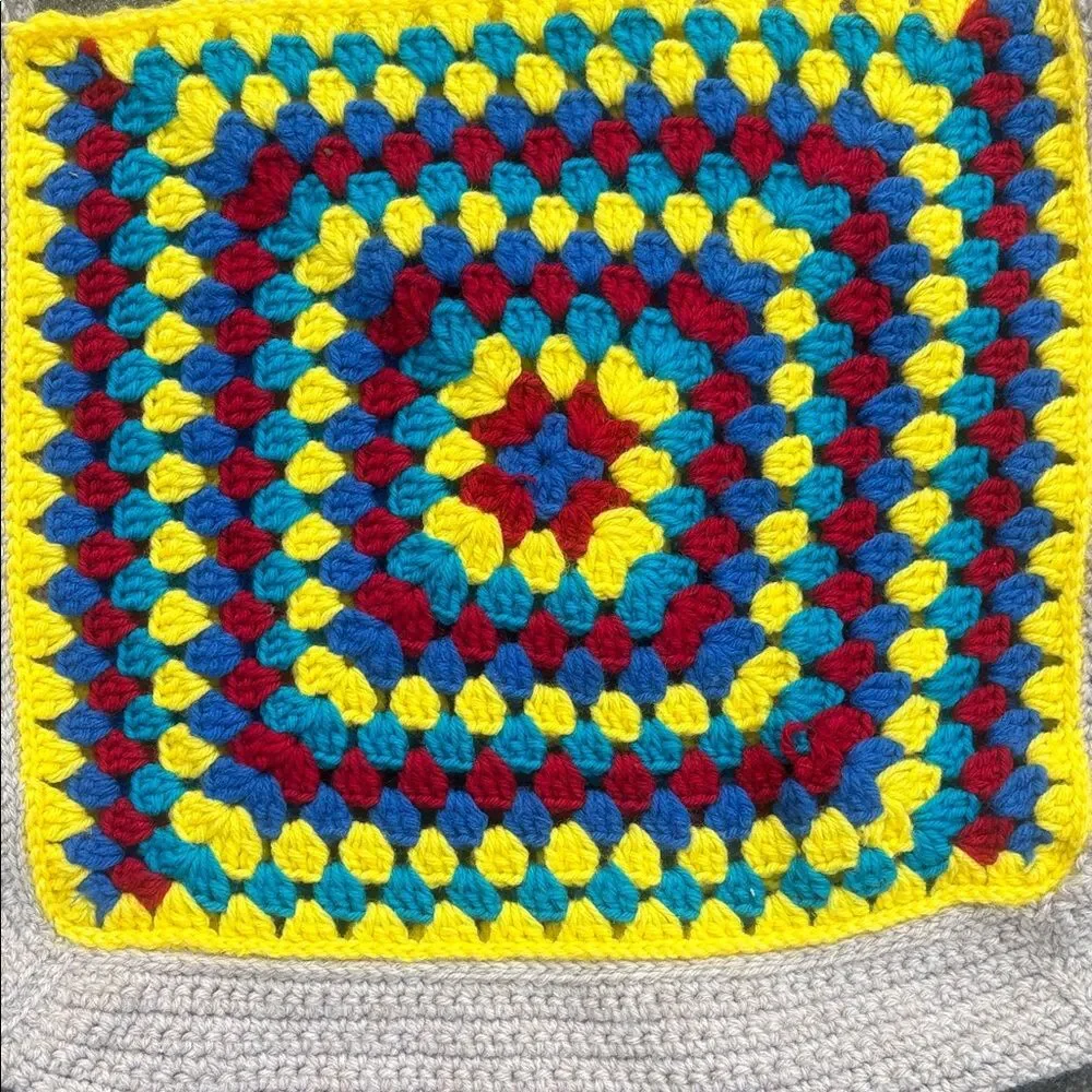 Handcrafted Multicolor Crochet Shoulder Bag
